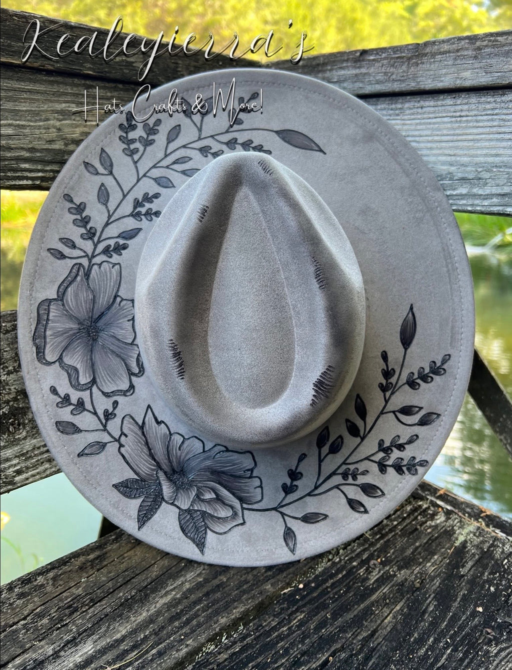 Grey Flower Fedora